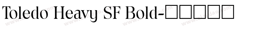 Toledo Heavy SF Bold字体转换